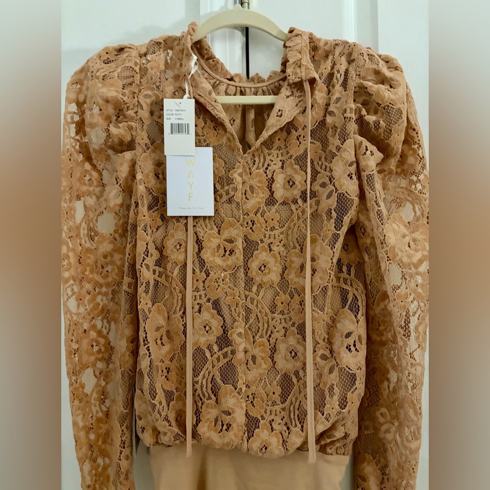 WAYF Women's Floral Lace Bodysuit